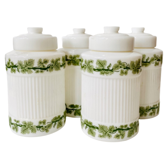 Set Potjes Botanische Print Blaadjes Opaline 1