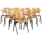 Set Van 10 Vintage Jaren ’60 Dutch Design Marko School/kantine/eetkamerstoelen Met Armleuningen thumbnail 1