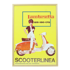 Vintage Reclame Poster Lambretta Scooterlinea Begin Jaren 60 Spanje thumbnail 1