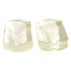 2 Prachtige Vintage Glazen Kunst Objecten In Glas Gloeilampen Vorm , Jaren 80 thumbnail 1