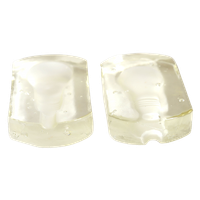 2 Prachtige Vintage Glazen Kunst Objecten In Glas Gloeilampen Vorm , Jaren 80