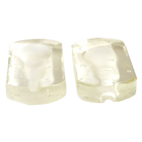 2 Prachtige Vintage Glazen Kunst Objecten In Glas Gloeilampen Vorm , Jaren 80 1