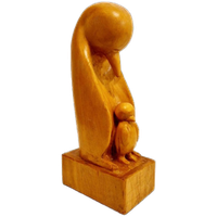 Art Deco Pinguin Beeld Houtsnijwerk