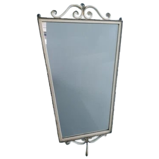 Vintage Metalen Spiegel (art Nouveau Stijl) 1
