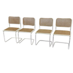 Set Van 4 Cesca Stoelen In Wit Eetkamerstoelen Design thumbnail 1