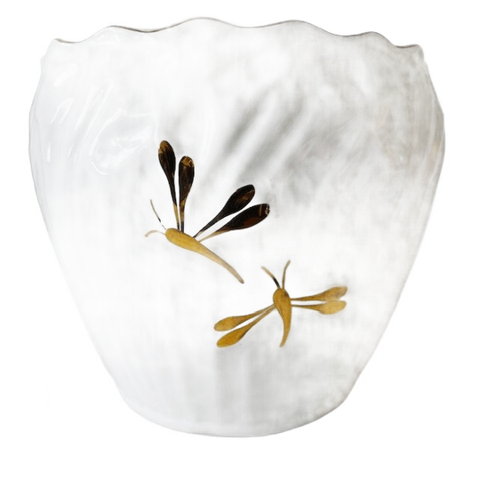 Mid-century Witte Bloempot Libelle’s 1970’s 1