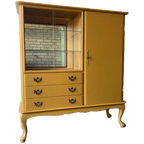 Vintage Antiek Vitrinekast,high-board,dressoir Restyled thumbnail 1