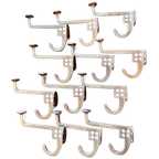 Antiek Messing Art Deco Dubbele Kapstokhaken thumbnail 1