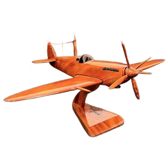 Engelse Mahoniehouten Spitfire Modelvliegtuig 1