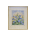 Beige Lijst Blauwe Bloemen thumbnail 1