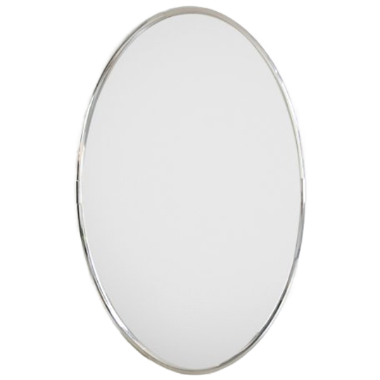 Zilveren Ovale Chromen Spiegel 1