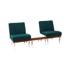 Set Van 2 Fauteuils En Salontafel / Modulaire Bank Gemaakt In De Jaren '60 thumbnail 1