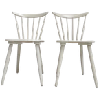 Set Witte Vintage Spijltjesstoelen, 1970’s thumbnail 1