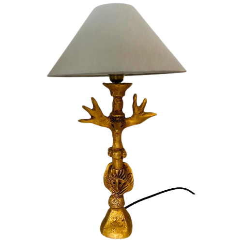Pierre Casenove Verguld Bronzen Tafellamp , Jaren 90