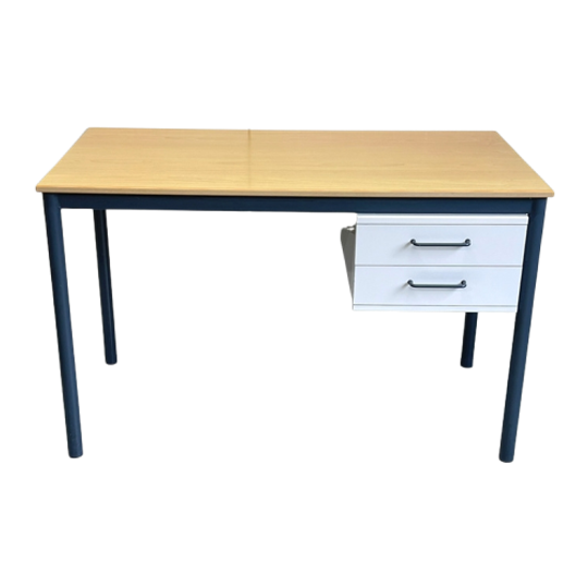 Strak-schoolbureau-werkplek-80`s-90`s-ladeblok 1