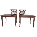 Klassiek Art Nouveau Jugendstil Harp Bijzettafeltjes. thumbnail 1