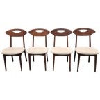 Nieuw Bekleed ! Deense Stoelen Set Van 4 Vintage Stoelen thumbnail 1