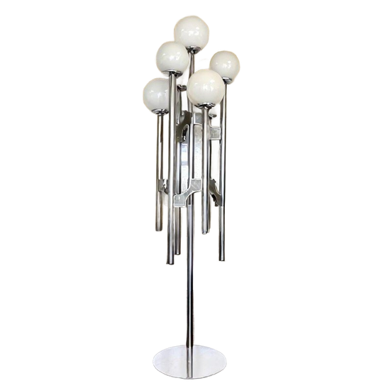 Gaetano Sciolari Chrome Staande Lamp - Jaren 70 1