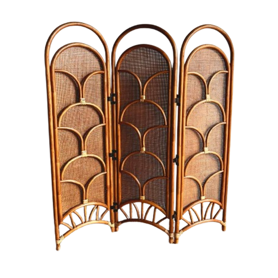 Rotan Bamboe Kamerscherm Vintage 1