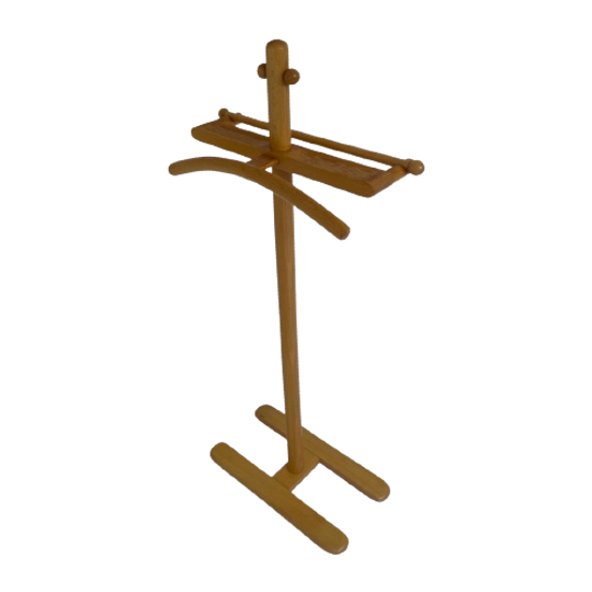 Vintage Scandinavian Made - Dressboy / Valet Stand - Light Oak / Pine 1