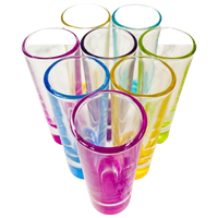 Set Vintage Crisa Borrelglaasjes Tequila Shot Multi Colour