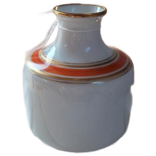 Vintage Bavaria Porseleinen Vaasje, Vaas, Oranje, Wit, Goud 1