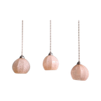 Art Deco Hanglamp In Roze Gespikkeld Glas (3 Beschikbaar) thumbnail 1