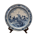 Royal Goedewaagen Blue Delft Keramieken Wandbord Met Molen thumbnail 1