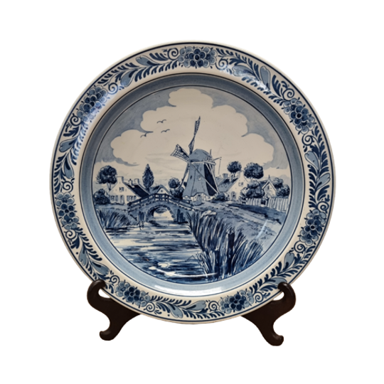 Royal Goedewaagen Blue Delft Keramieken Wandbord Met Molen 1
