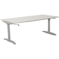 Solidesk Bureau, Wit Blad, 160X80Cm, Hoogte Instelbaar Onderstel D.M.V. Handslinger
