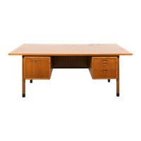 1960’S Scandinavian Modern Oak Desk / Bureau From Atvidabergs