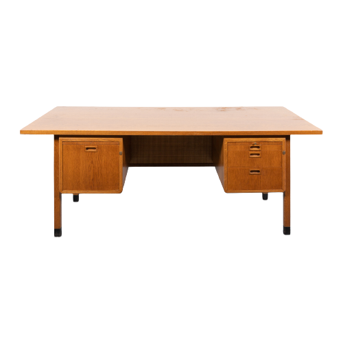1960’S Scandinavian Modern Oak Desk / Bureau From Atvidabergs