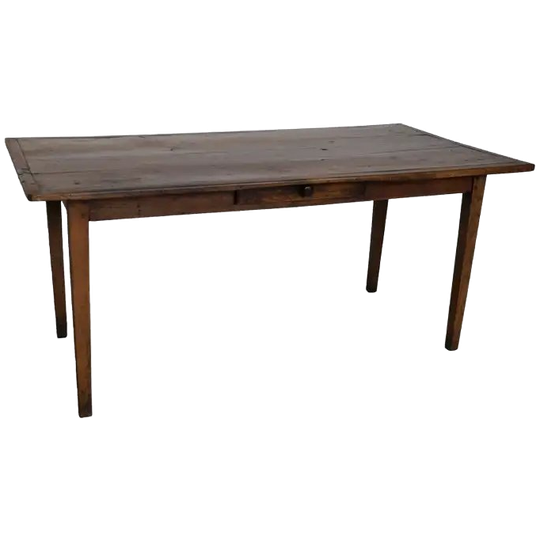 Elm 20th Century French Rustic Farmhouse Dining Table 1