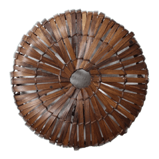 Bamboe Wandlamp Rond Bruin S 1