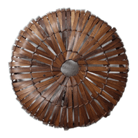 Bamboe Wandlamp Rond Bruin S