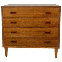 Scandinavisch Vintage Teak Fineren Ladekast Borgen