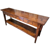Klassieke Geleefde Teakhouten Sidetable, Wandconsole, Halta