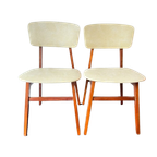 Vintage Stoelen Simpla-lux - Set Van 2- Nederlands Ontwerp - Hout, Kunstleer - Jaren 60/70 thumbnail 1