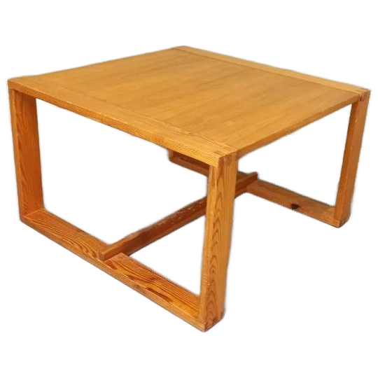 Vintage Design Grenen Salontafel, Vierkant 1