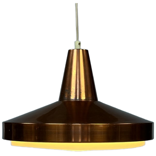 Vintage Koperen Hanglamp, Scandinavië 1960's 1