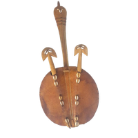 Vintage Afrikaanse Kalbas Gitaar Leer ‘60 Authentiek Afrika