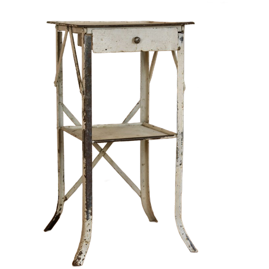 Table D’appoint En Métal Peint Vers 1940/50. 1