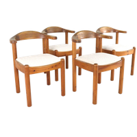 Set 4 Vamdrup Stoelen Eetkamerstoelen Deens Vintage Gestoffeerd