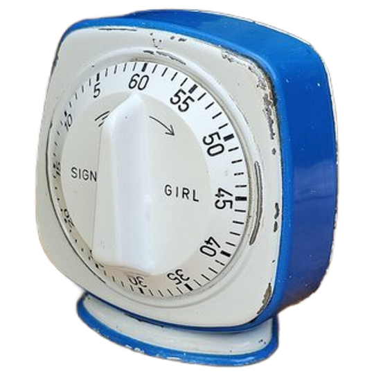 Vintage Jaren 50 Kookwekker Signal Girl 1