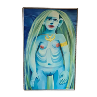 Surrealistisch Schilderij Van Een Fantasie Figuur - G. Deliège