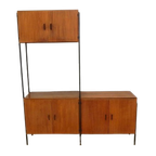 Vintage Simpla Lux Kast Wandmeubel Dressoir Jaren 60 Teak thumbnail 1