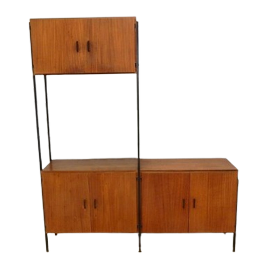 Vintage Simpla Lux Kast Wandmeubel Dressoir Jaren 60 Teak 1