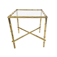 Messing - Bamboe - Maison Bagues Stijl - Bijzettafel - Mid Century