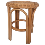 Vintage Rotan Boho Kruk Bamboe Design. thumbnail 1