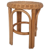 Vintage Rotan Boho Kruk Bamboe Design.
